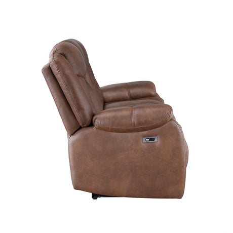 Morello Sofa W/Pwr Fr- Brown
