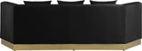 Marquis Black Velvet Sofa