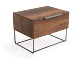 Bergeron + Lorenzo - Contemporary Cream Fabric + Light Oak 4-Piece Bedroom Set