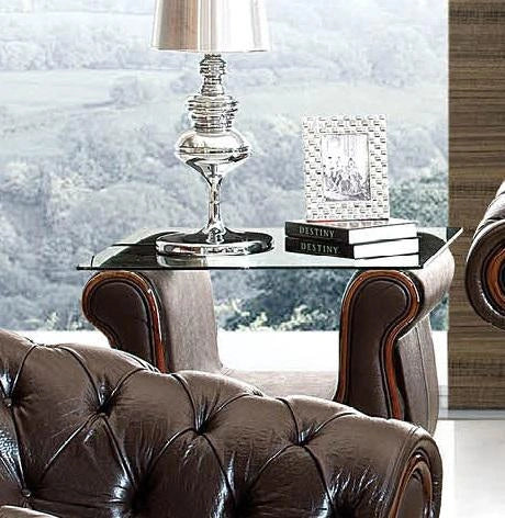 ESF Furniture 262 End Table in Chocolate Brown