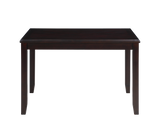 GIA 5PC 48" RECT. DINING TABLE & 4 CHAIRS-EBONY