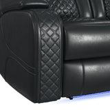 Carlo Power Motion Loveseat with Power Headrest, Console and LED