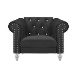 EMMA CRYSTAL CHAIR-BLACK