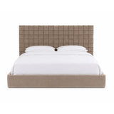 Rousey - Modern Taupe Fabric Bed
