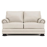Foster Leather Loveseat Without Pillows