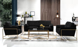 Mila Black Velvet Sofa