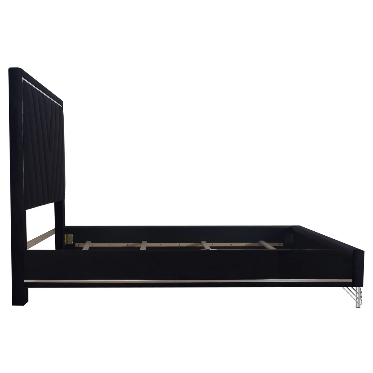Ava 5/0 Q Headboard, Footboard & Slat Kit-Ebony