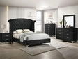 Crown Mark Furniture Lucinda Queen Upholstered Panel Bed in Black B9265-Q image