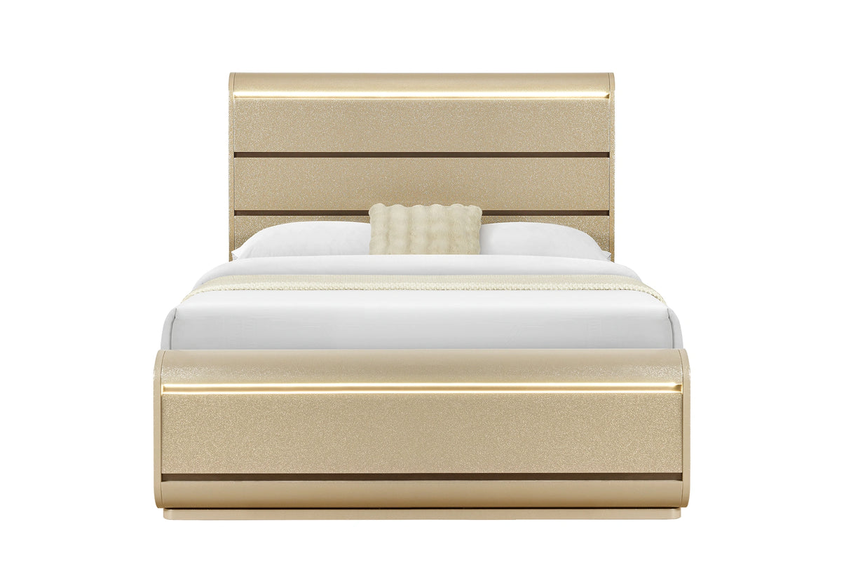 Genesis Gold Bed with LED