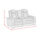 Lantana 2PC Living Room Set in Rocky Grey/Brown-Sofa & Loveseat
