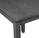 HESTON 36" STORAGE COUNTER TABLE SET W/2 CHAIRS-GRAY