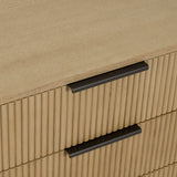 Santa Monica - Modern Natural Oak 3 Drawer Nightstand