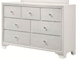 Crown Mark Furniture Lyssa 7 Drawer Dresser in White image