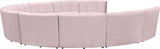 Infinity Pink Velvet 10pc. Modular Sectional