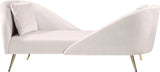 Nolan Cream Velvet Chaise