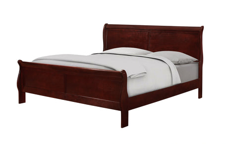 Crown Mark Furniture Louis Philip King Bed in Dark Cherry image