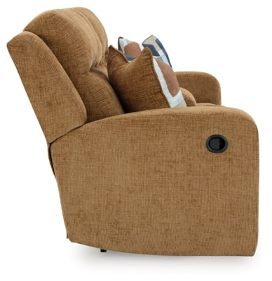 Kanlow Reclining Loveseat with Console - galleria furniture outlet