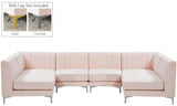 Alina Pink Velvet Modular Sectional