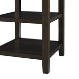 Amherst Counter Height 5PC Dining Set-Table and Four Faux Leather Side Chairs in Walnut
