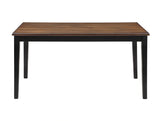 Potomac 60" Rectangle Dining Table & 4 Chairs-Brown/Black