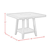 Seneca Counter Height Dining Set in Brown-Table and Four Chairs
