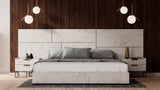 Marbella - Italian Modern White Faux Marble 4-Piece Bedroom Set