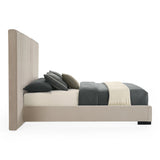 Penrose - Modern Beige Fabric Bed