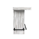 Rogen Rustic Bar Table with Ice Tray, USB and Power in Rustic White