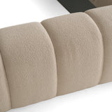 Yolonda - Modern Beige Fabric Bed