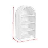 Ridgemont Open Bookcase in Black with Grain