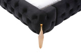 Legend - Modern Black Velvet & Rosegold Bed