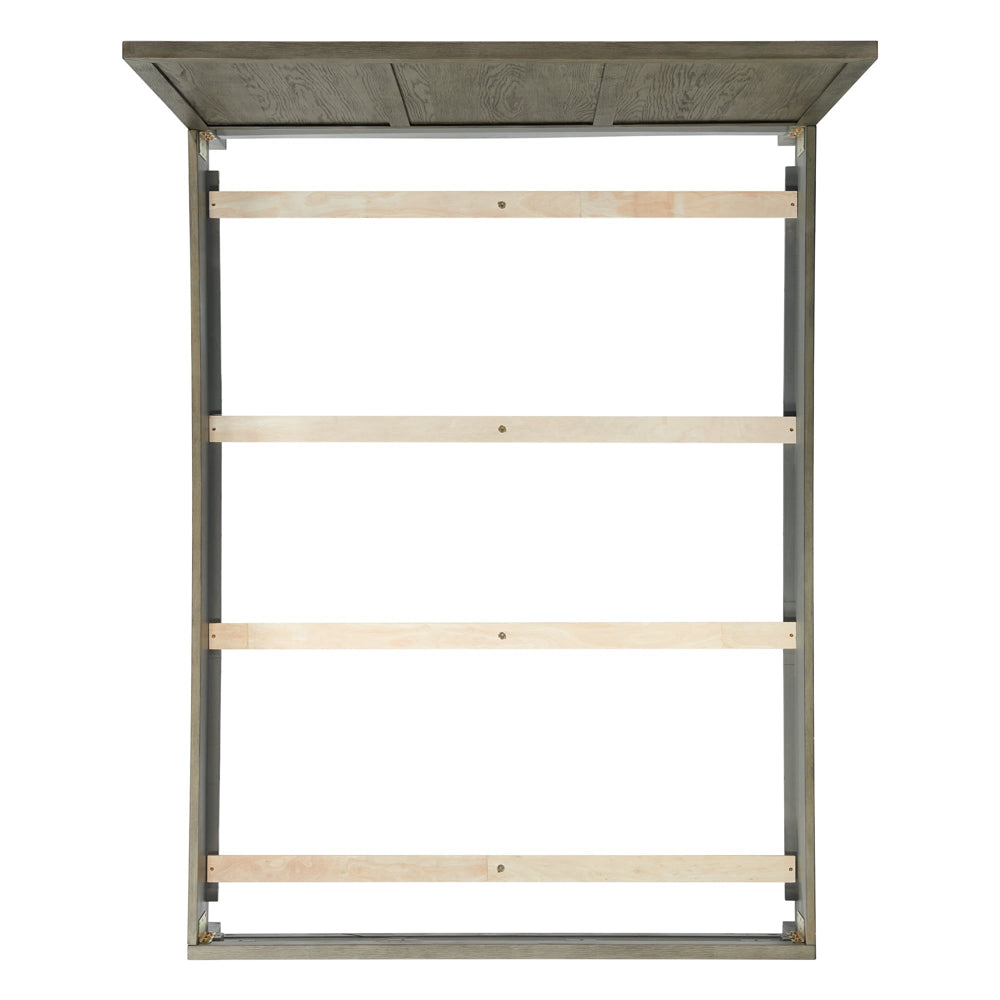 Elements International Versailles King Upholstered Panel Bed in Grey