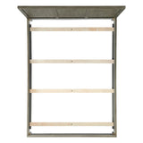 Elements International Versailles King Upholstered Panel Bed in Grey