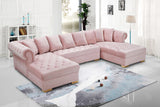 Presley Pink Velvet 3pc. Sectional