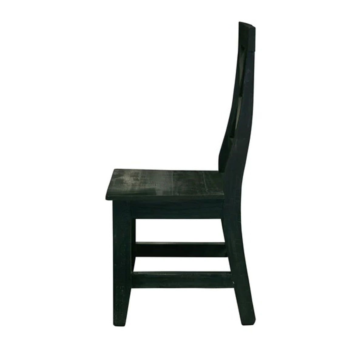 Elements International Britton Wooden Side Chair (Set of 2) in Charcoal