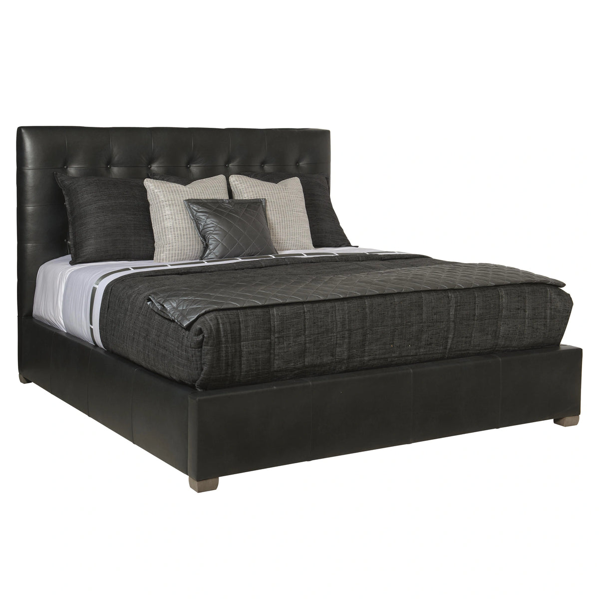 Avery Leather Panel Bed King (54.50" H)
