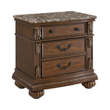 Cadenza UPH Bedroom Set with Black PU in Brown