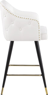 Barbosa White Faux Leather Counter/Bar Stool