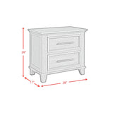 Canterbury 2-Drawer Nightstand with USB