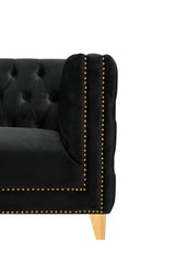 Michelle Black Velvet Sofa