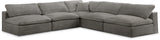 Cozy Grey Velvet Cloud Modular Sectional