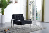 Alexis Black Velvet Accent Chair