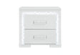 Naomi Silver Marble Nightstand with LED