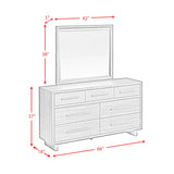 Brisbane UPH Bedroom Set with Boucle Beige and LED in Brown