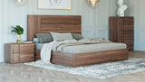 Asus - Italian Modern Walnut Bed