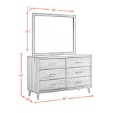 Malibu 6-Drawer Dresser & Mirror in Walnut