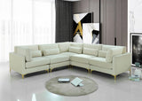 Julia Cream Velvet Modular Sectional (5 Boxes)