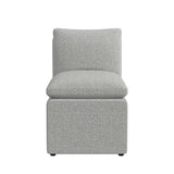 Portland UPH Armless Chair in Grey Boucle