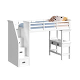 Hampton Kids Loft with Staircase and Desk with Speaker
