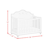 Alana Crib with Guardrails in White